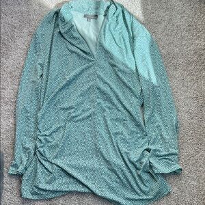Vince Camuto Aqua Patterned Blouse